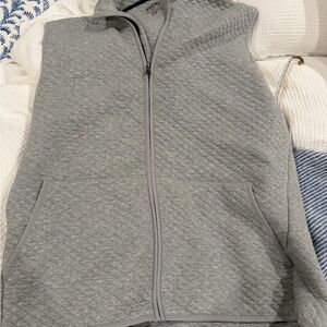 RHONE Light Gray Gramercy Quilted Vest XL